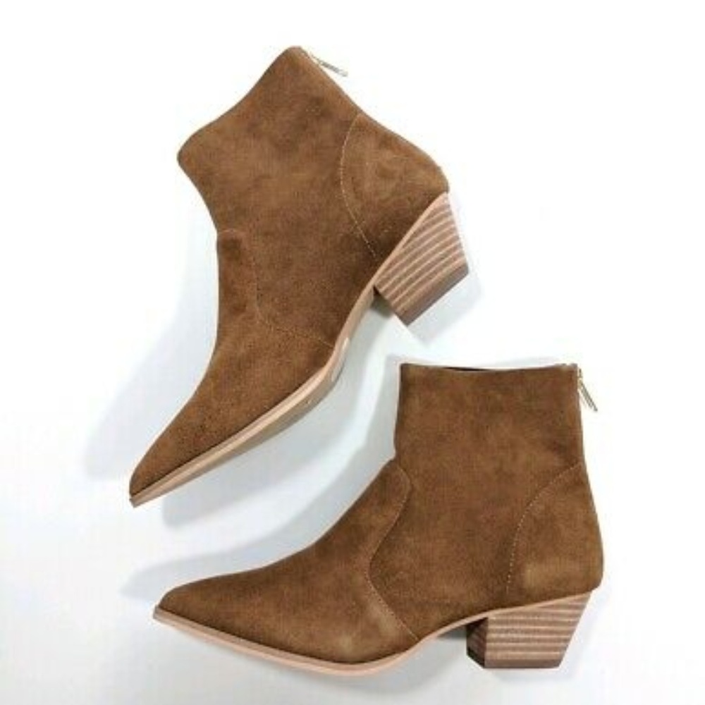 NIB Steve Madden Cafe Cognac Suede Bootie 6.5